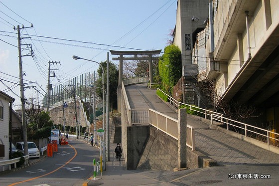 赤羽八幡神社の坂の下