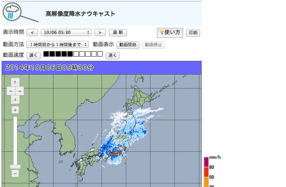 高解像度降水ナウキャスト