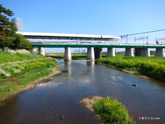 二子玉川駅と多摩川