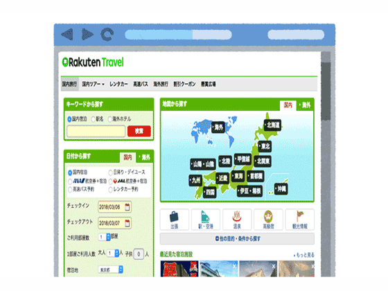 楽天トラベル|ホテルはお得クーポンで予約するの画像