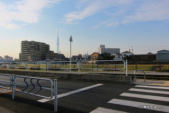 旧中川の河岸へ