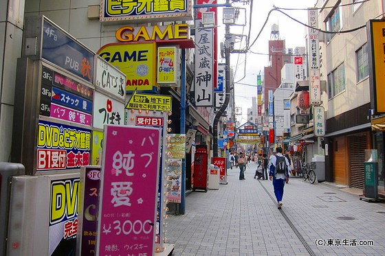 神田の商店街の街並み