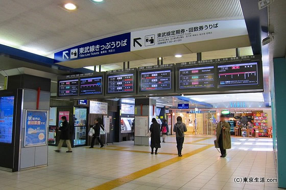 東武鉄道の路線図