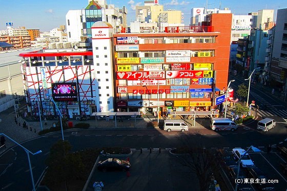 南越谷の駅前ロータリー