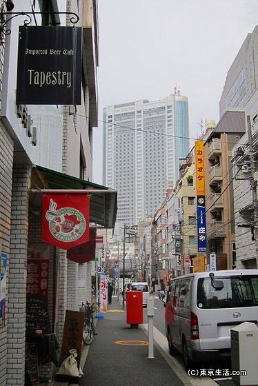 水道橋の裏道の飲食店