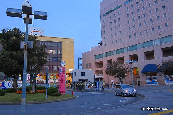 京成津田沼駅前のロータリー