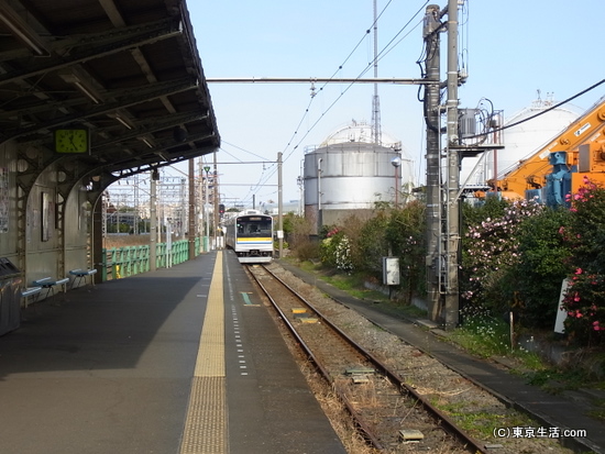 鶴見線を見送る