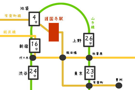 路線図と構内図|護国寺駅の電車とバスは便利？の画像