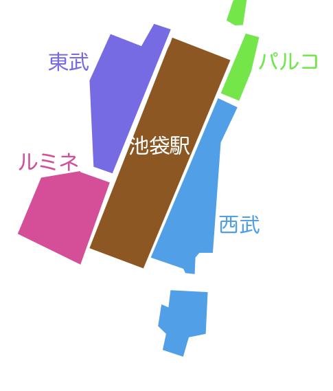 西武と東武の地図