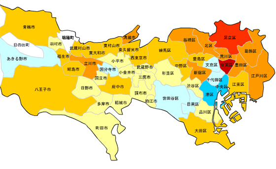 足立区？台東区？|東京で生活保護が多い区は？の画像