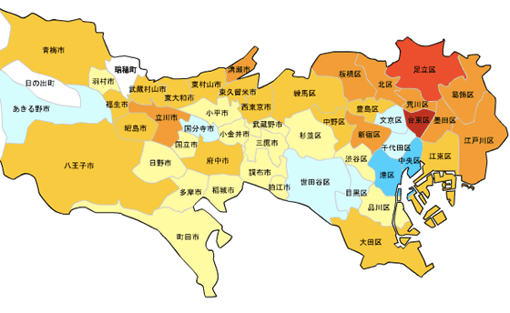 現在の東京の生活保護受給世帯