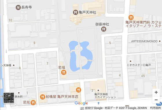 亀戸天満宮の地図