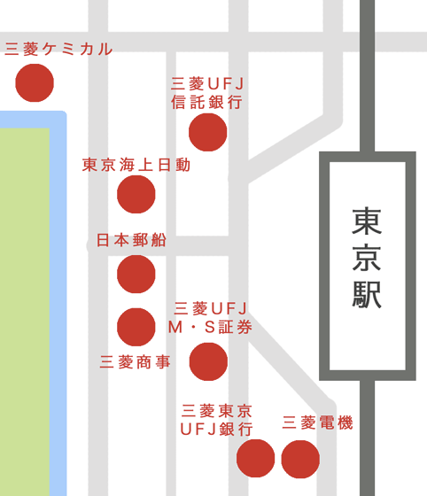 三菱村の地図