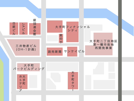 大手町の地図