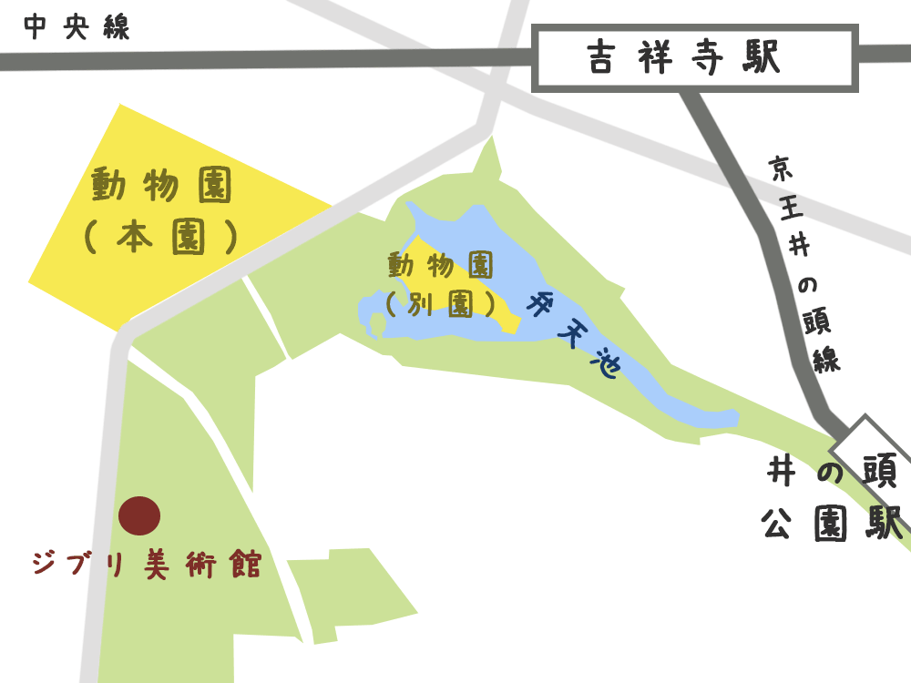 井の頭公園の地図