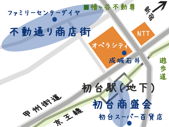 初台駅周辺地図