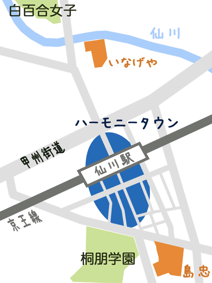 仙川駅周辺地図