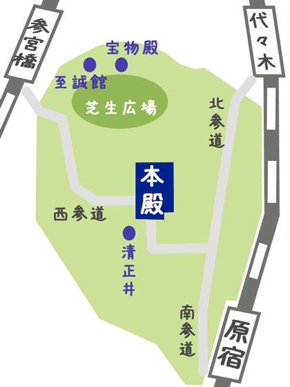 明治神宮の地図