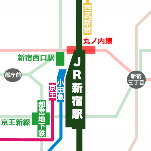 新宿駅の全体図