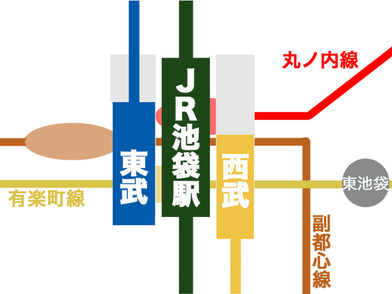 池袋駅全体路線図