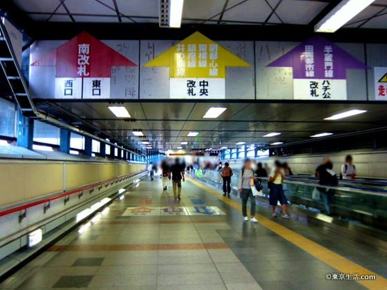 渋谷駅の埼京線へのホーム