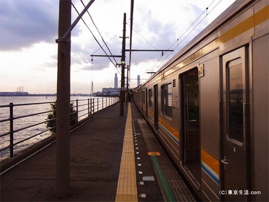 海芝浦駅のホーム