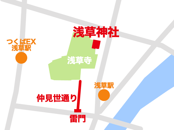 浅草三社祭りの地図