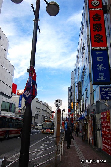 調布のバス通り